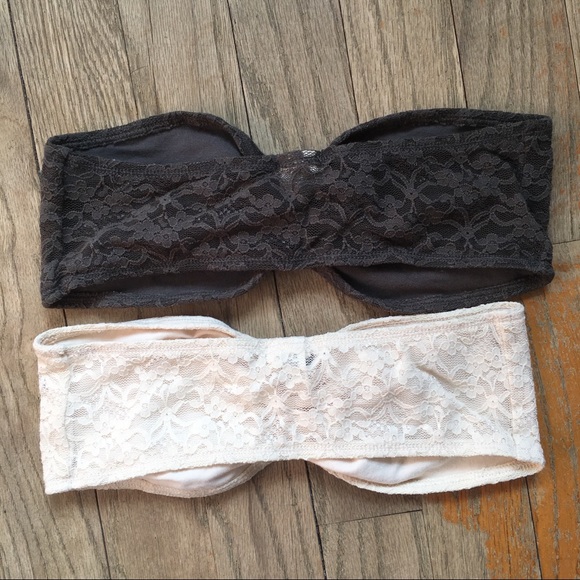 Aeries Olive Green & Pink Laced Bandeau Set - Picture 2 of 5